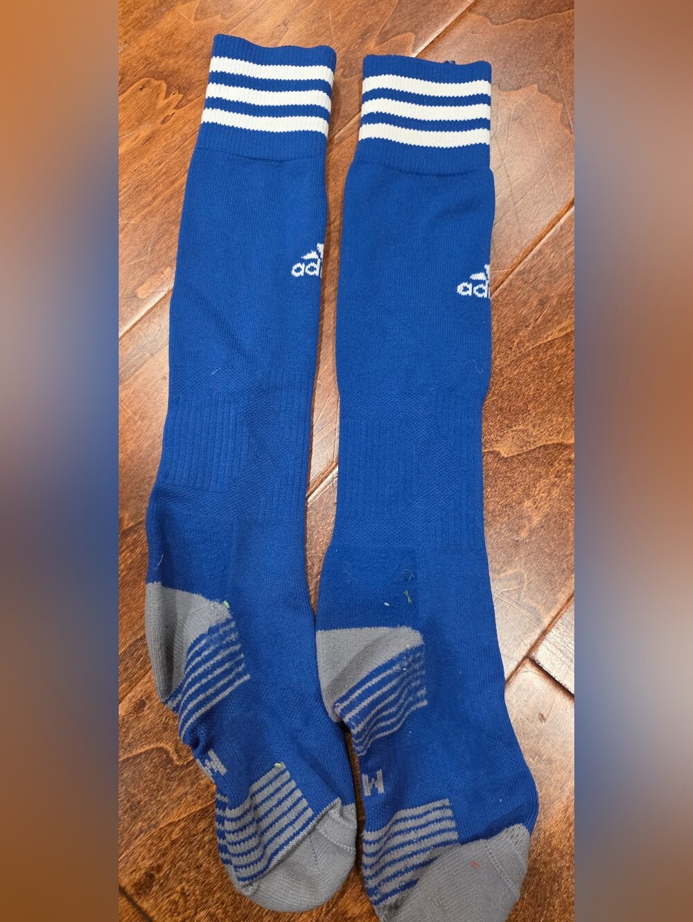 adidas Copa Zone Cushion 5 OTC Socks Blue White EUC Youth Small/Medium Set of 3